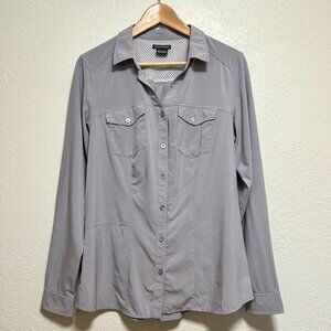 Exofficio Womens Travel Button Down Shirt‎ Womens Size L 12-14